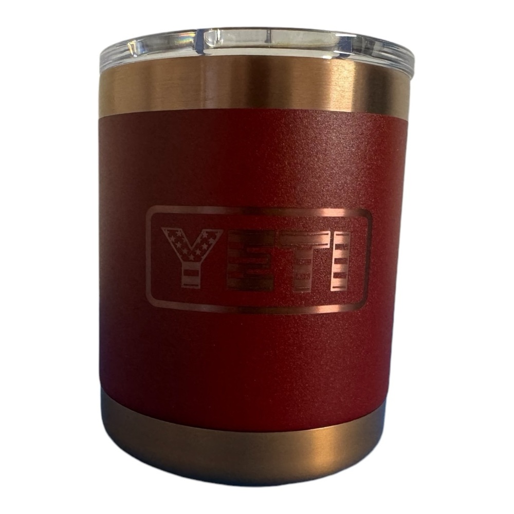 YETI Rambler 10oz Lowball Red Folds of Honor FOH Veterans Day MagSlider